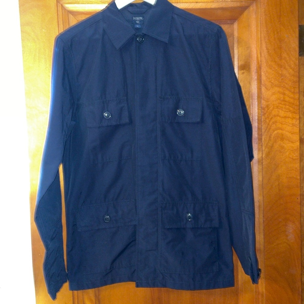 J.Crew Factory Men's Navy Utility Jacket; cotton/nylon; XS; style H5743